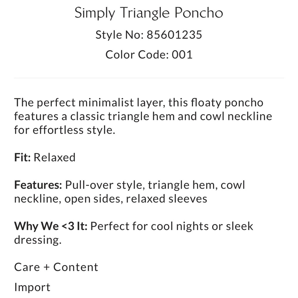 NWT Sold out! Free People Simply Triangle Poncho - Picture 3 of 10